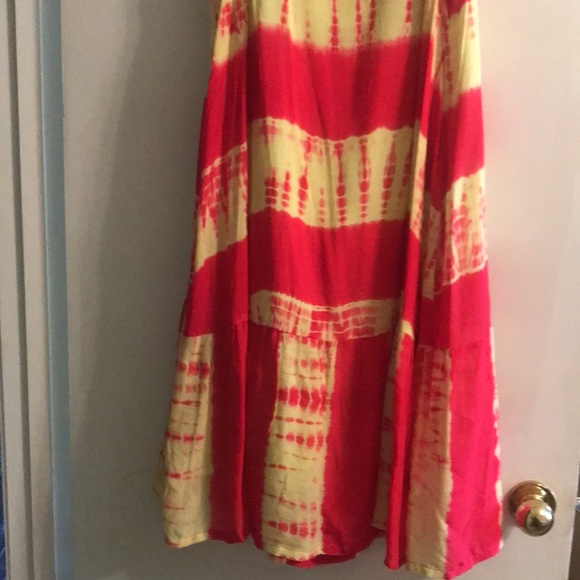 💛💗Beautiful Anthropologie Norblack Norwhite pink and yellow tie dye dress💝 - Picture 7 of 11